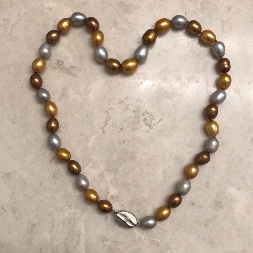 Sterling Silver Honora Pearl Necklace